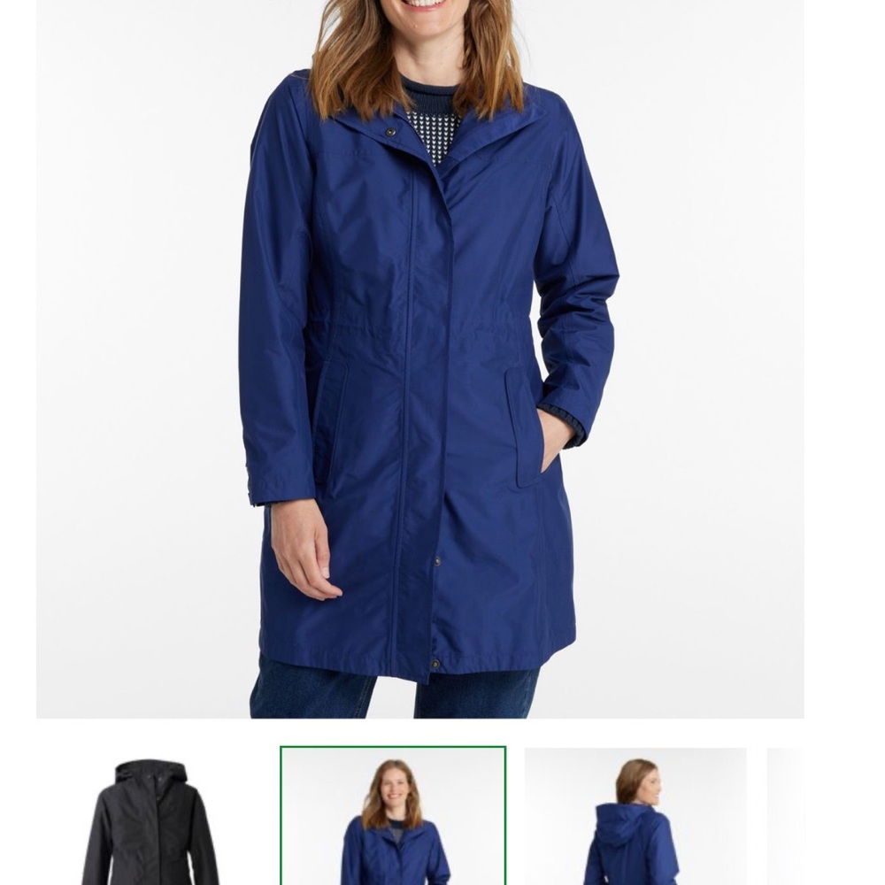 L.L. Bean Women's Classic Blue Trench Coat